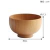 Shirasagi Mokkou Shirasagi Bowl M of Wooden Miso Soup Bowl Made in Japan Natural Cherry Wood (Set 2)