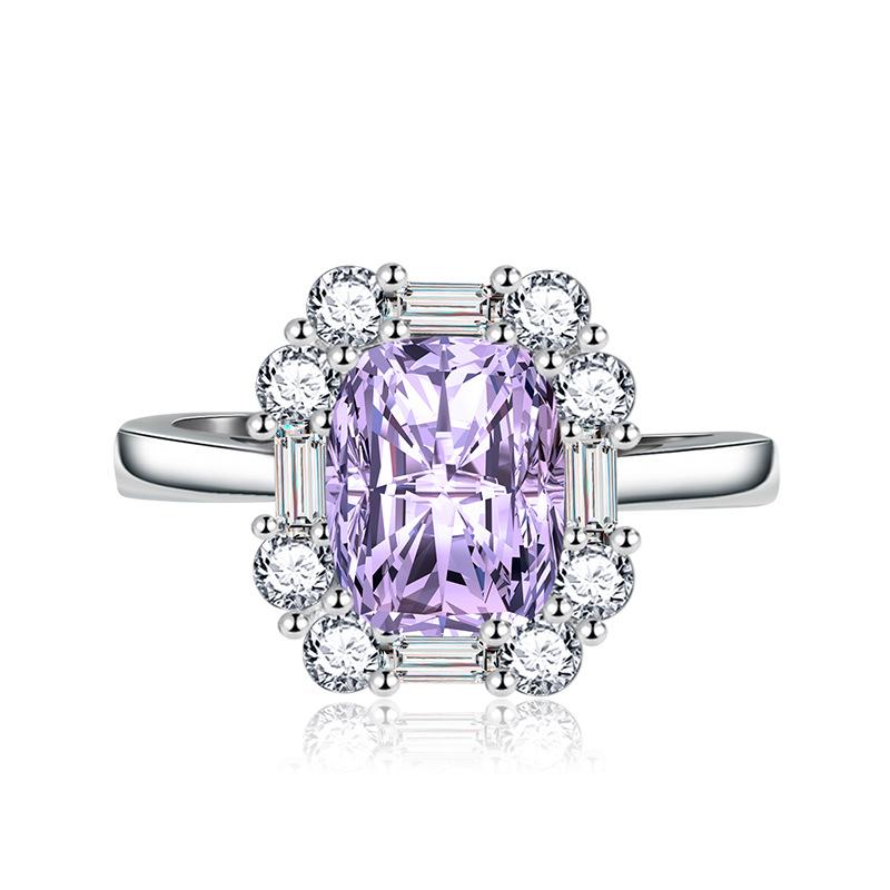 Lindon Classic Copper Alloy Zircon Ring Ladies Jewelry Wedding Promise Party Gift