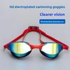 Adult Anti-fog Plating Swimming Goggles Competition Training Swimming Goggles Comfortable Silicone HD Waterproof