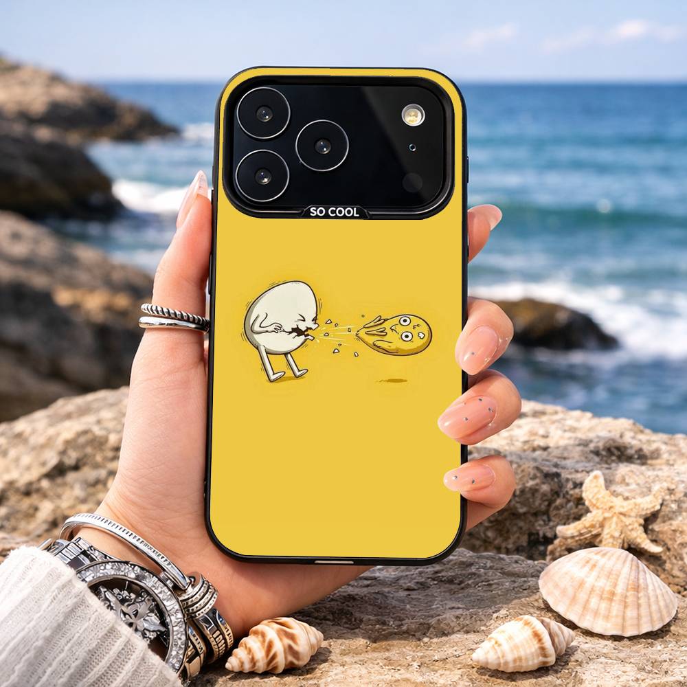 Funny Cute Food Fancy Phone Case For iPhone17,16,15,14,13,12,11,Pro,MAX Gray Matte Silicone Black Cover