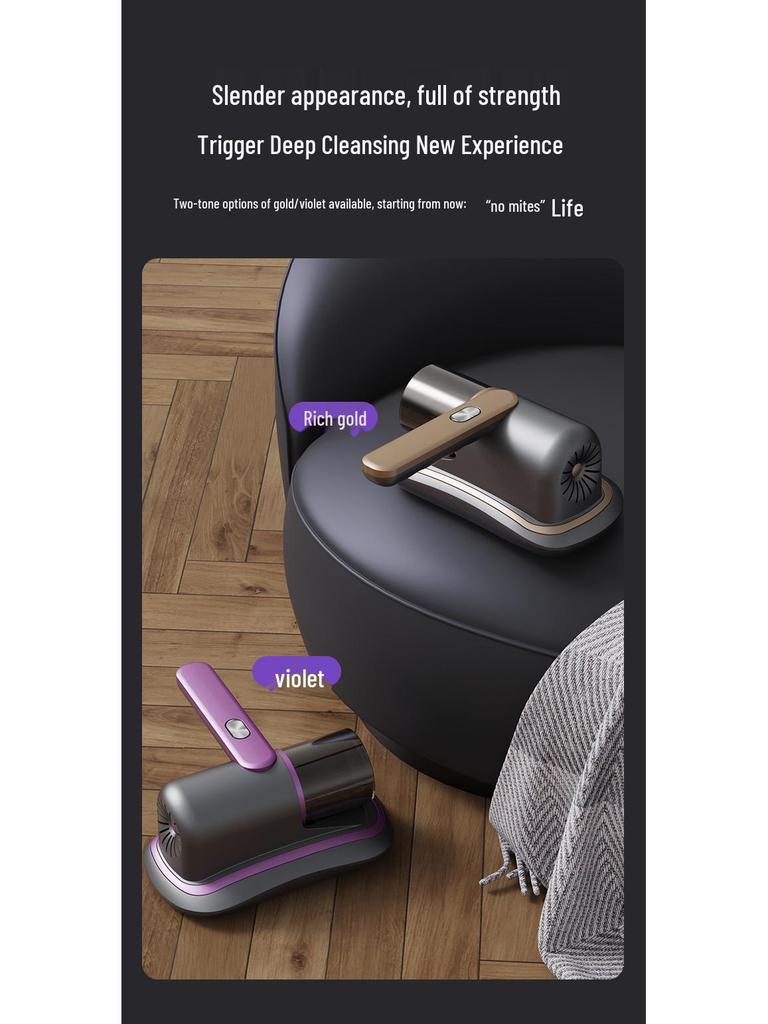 Wireless High-Suction Mite Removal and Sterilization Handheld Vacuum Cleaner