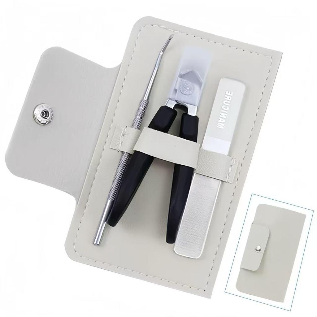 Slanted Edge Ingrown Toenail Clipper Set with Anti-Splash Pointed Clippers, for Home Manicure Use