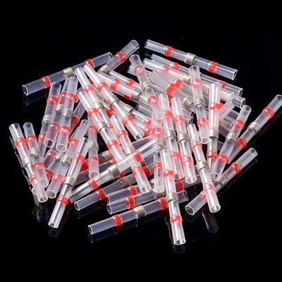 50 pezzi Manicotti Saldati Isolati per Cavi Connettori a Capo Termorestringenti Connettori Elettrici per Fili