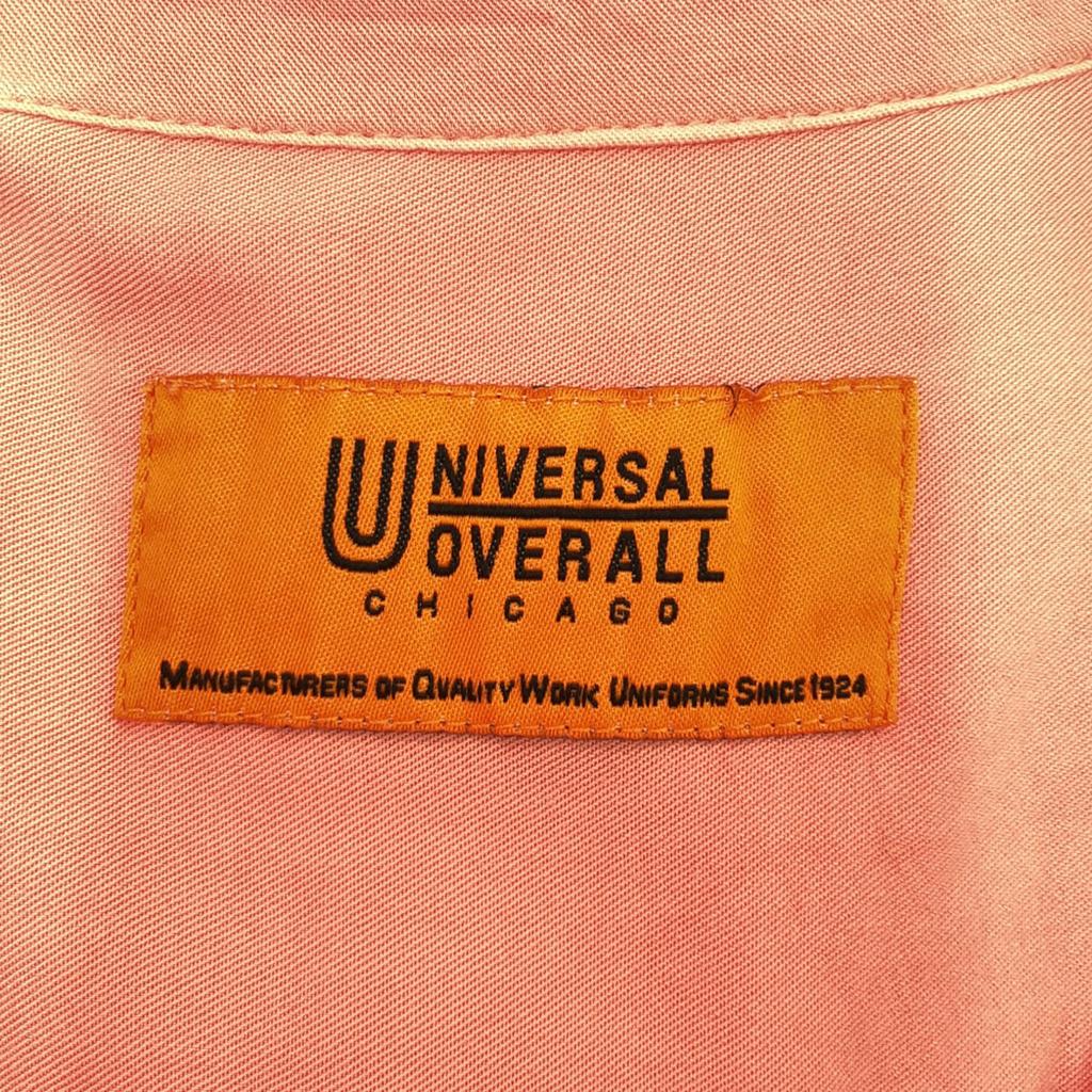 UNIVERSAL OVERALL CHICAGO Rayon Short sleeve Work shirt S pink Men's Used