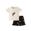 Cross-Border Girls' Summer Outfit, Stylish Floral Baby Summer Clothes, Thin Baby Clothes, Little Girl's Short-Sleeved Two-Piece Set