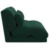 Adjustable Floor Footstool Dark Green Velvet