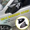 Side Rear View Mirror Cover Caps Signals For VW Golf MK7 7.5 Facelift TSI TDI GTI R GTD Glossy Black Mirror Case Car Accessories