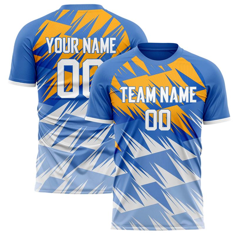 Customized Team Name Number Name Football T-shirts Personalized DIY Crew Neck Blue Sport T Shirts Loose Quick Dry Team Uniform