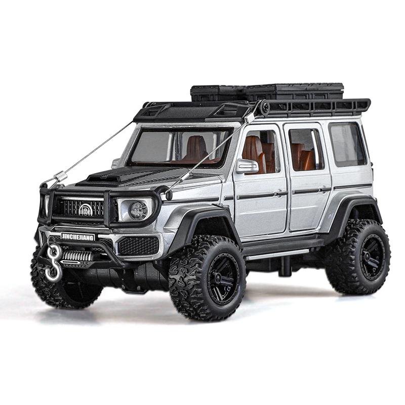 

1/32 Mercedes Benz G550 Модифікований Позашляховик 4x4 Позашляховик Сплав Метал Литий Модель Автомобіля Дитяча Іграшкова Машинка Подарунки на День народження для Хлопця срібний