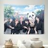 J-Jujutsu K-Kaisen Anime Group Tapestry, Kyoto School & Tokyo Students Kimono Scene Wall Hanging, Cool Aesthetic Decor for Room