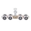 Stable Aluminum Alloy Sliding Door Roller 8 Wheels Durable Hanging Pulley Bearing Heavy Duty Door Wheel Furniture