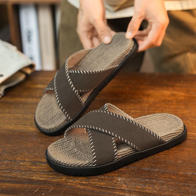 Summer Men Sandals Beach Slippers Fashion Outdoor Slippers Casual Beach Water Sports Shoes Breathable Hollow Flip Flops Cheap Male Aqua Sneaker