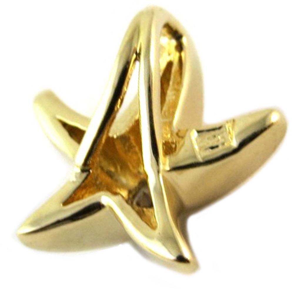 Les Trésors De Lily [P1170] - Pendentif 'Etoile des Mers' Blanc Doré - 11x10 mm