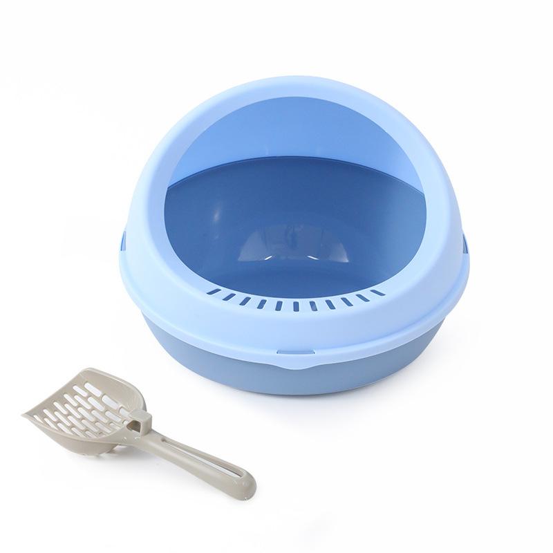 

Туалет для кошек для домашних животных, туалет с защитой от брызг, полностью закрытый, непротекаемый, дезодорирующий, кошачий туалет, пластиковая песочница, гигиеническое судно для кошек синий