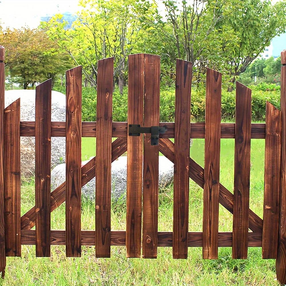 1pc Heavy Duty Matte Black Metal Barn Door Latch, Solid 5.5 Inch Metal Brushed Finish with Rotating Handle for Indoor/Outdoor Solid Iron Wood Doors