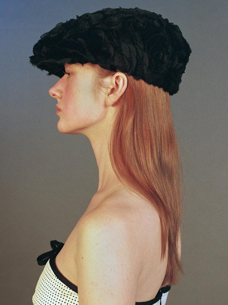 Eosseomnijeu Classic Hunting Cap_Rose Fur Black