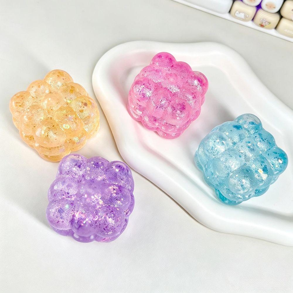 Clear Cube Squeeze Ball Maltose Texture Squishy Toy Novelty Gift Sensory Cube  Daily Venting