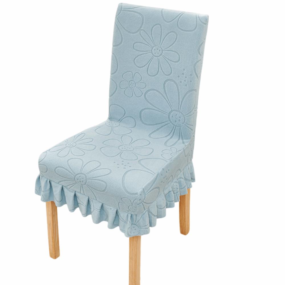 

Universal Stretch Spandex Covers Anti-dust Chair Seat Covers Protectors Dining Chair Covers Party світло-синій колір