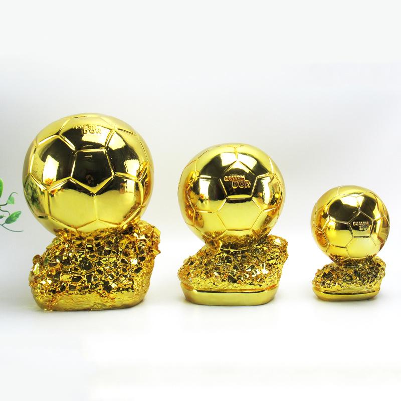 Gold Globe Football Trophy - Engravable Birthday Gift & Team Souvenir