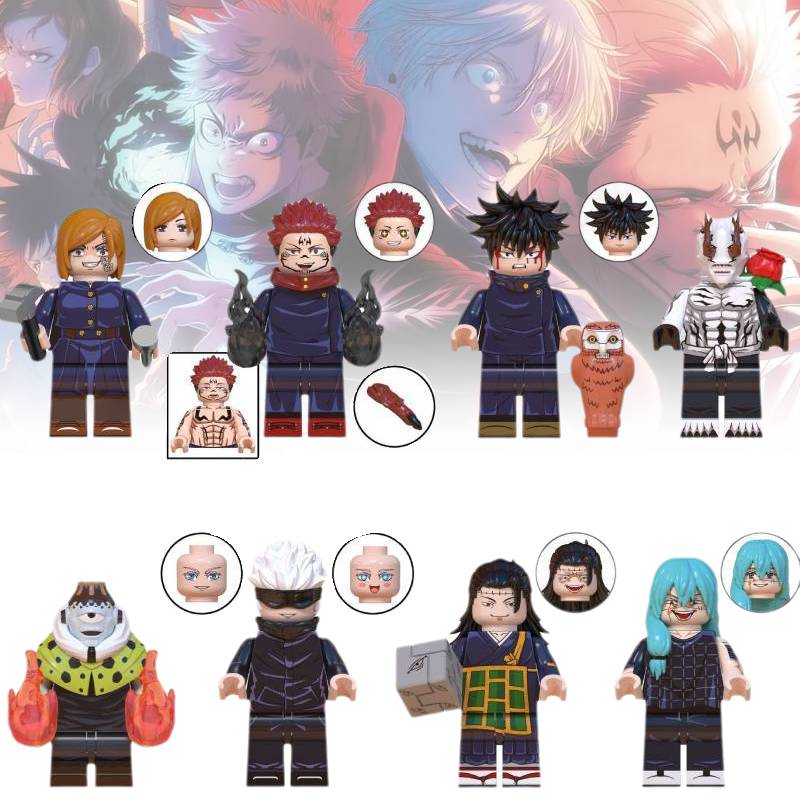 Kaisen Building Jujutsu Block Toy Mini Figures Diy Model Abs Plastic Gift Kids