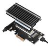 Silverstone Beleuchtete M.2 NVMe SSD Erweiterungs-PCIe x4-Adapterkarte mit adressierbarer RGB-Unterstützung (SST-ECM24-ARGB)