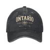 Great Lakes Still Lake Ontario Men Women Unstructured Baseball Cap Souvenir Distressed Denim Hats Workouts Adjustable Snapback