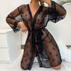 Lace Nightgown and Lingerie Set: Women's Bathrobe and Pajamas Combo