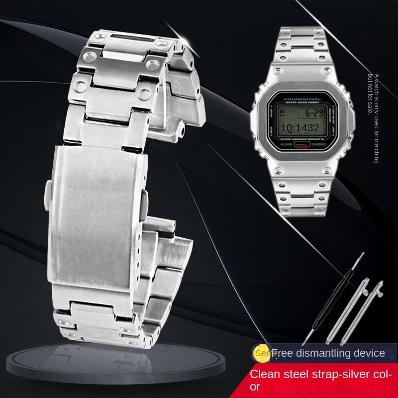 Per Casio G-shock Cassa Lunetta Metallo Cinturino Dw5600 Gw-m5610 Gw-b5600 Gwm5610 GM-5600 Orologio Modificato Cinturino Uomo Acciaio Inossidabile Completo