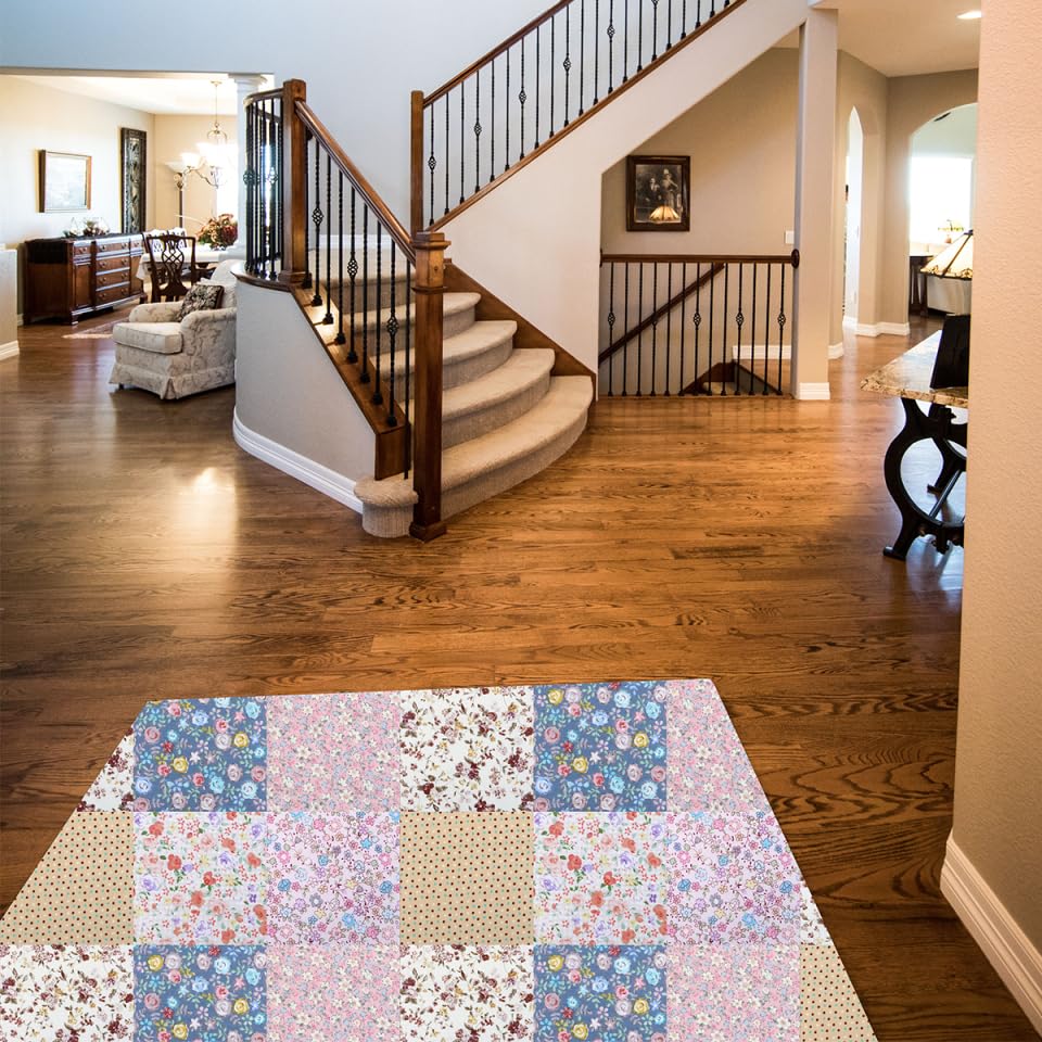 KESYOO Patchwork Fabric Scrap Floral Pure 50 Cotton Cutting Scandinavian Craft Supplies Set, Pattern, 15x15cm, Cotton, Pieces, Fabric, Cloth, Style,