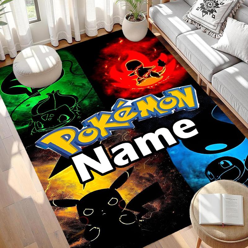 Custom Name Personalized Card Game Print Carpet, Versatile Home Decor Rug, for Playroom, Apartment, Balcony, Entryway, Hallway Gift
