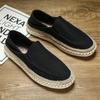 Summer Casual Men's Shoes Linen Sewing Comfy Light Loafers Men Espadrilles Flat Slip-on Driving Shoes for Men Zapatos De Hombre