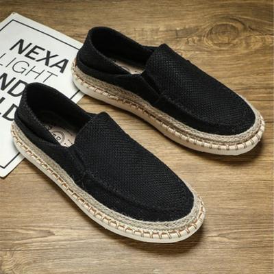 Zapatos Casuales de Verano para Hombre Lino Costura Cómodos Ligeros Mocasines Hombres Alpargatas Planos Slip-on Zapatos de Conducir para Hombre Zapatos De Hombre
