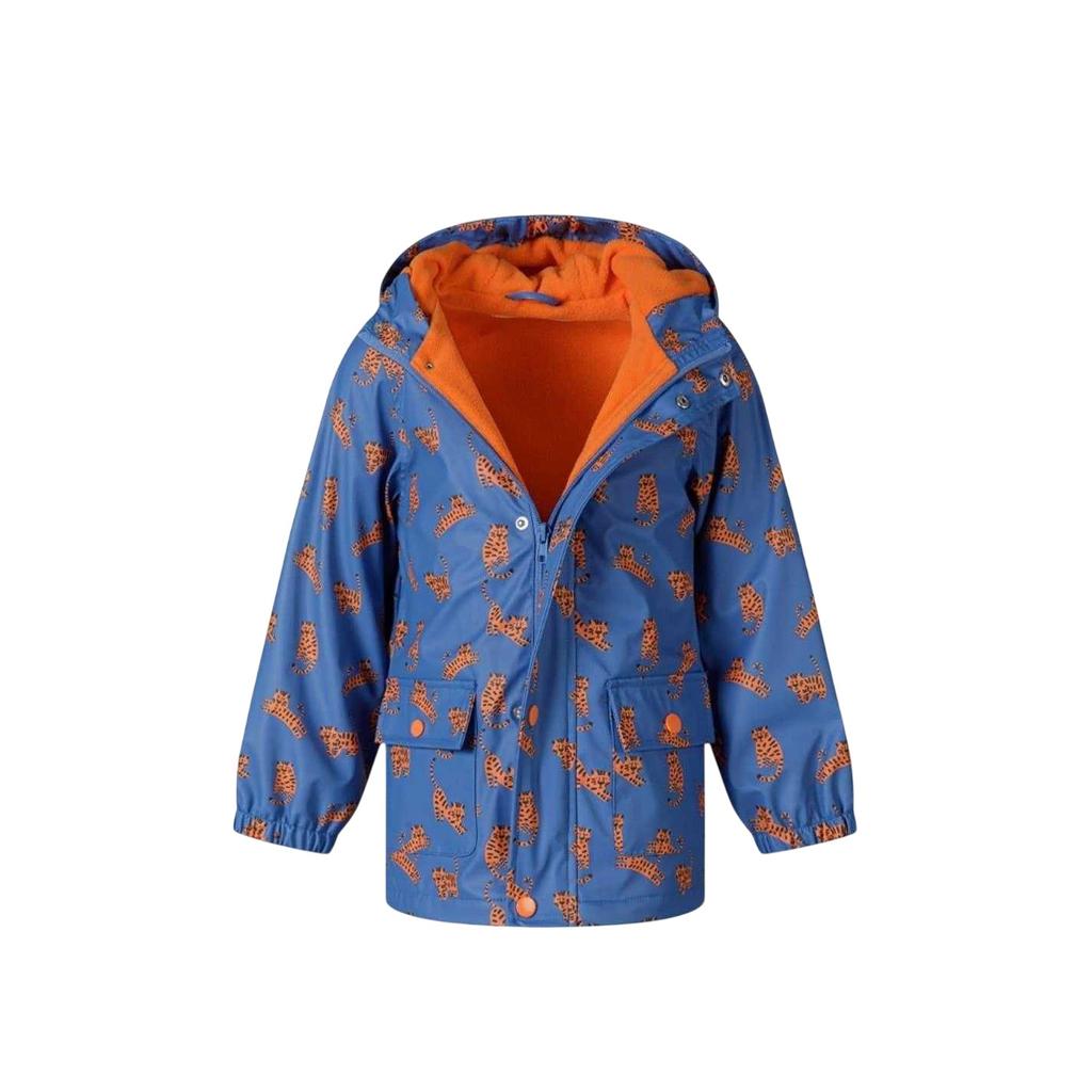 Minoti Boys Tiger Print Lightweight Relaxed Fit Raincoat