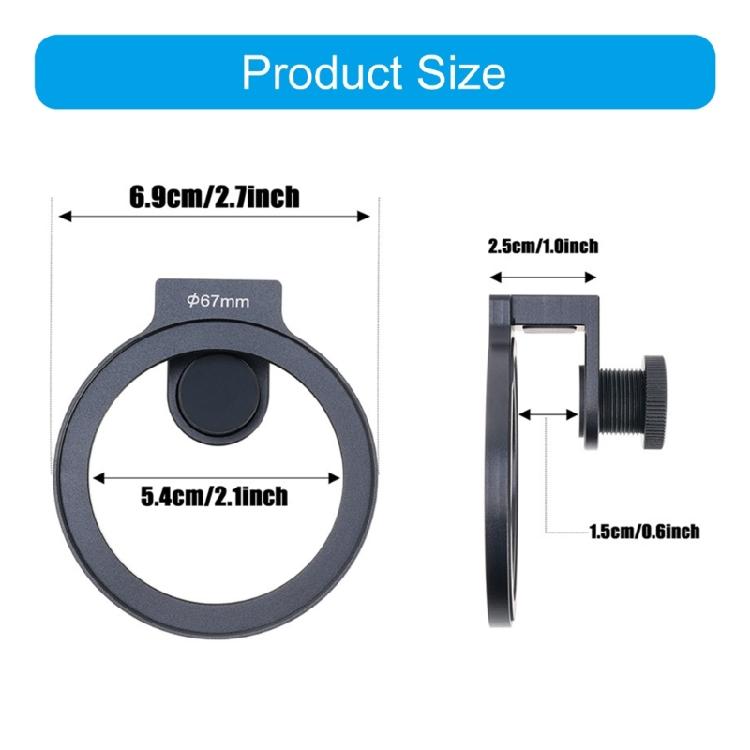 67mm Phone Gadget Filter Base Plastic Filter Attachment Filter Holder Smartphone Filter Attachments for Phone  14/15