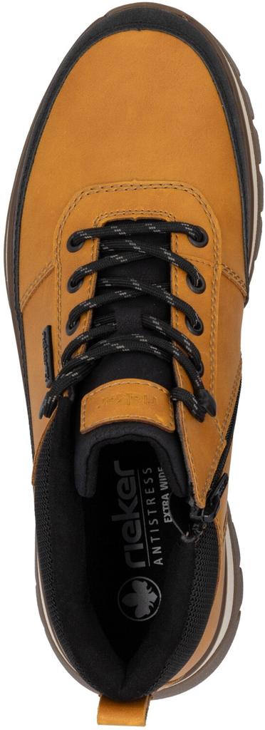 Ботинки Rieker на шнуровке с мембраной TEX ockergelb-schwarz