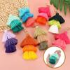 4 Pièces Pompons Tricouches 6,7 Pouces Pompon Charme de Sac Pompons Bohémiens Porte-clés Pompon Fait Main pour Projets DIY