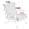 1pc Nordic Polyester Fiber Armchair Cover Elastic No Armrest Backrest Chair Cover with Zipper Single Sofa Seat Case Home Hotel