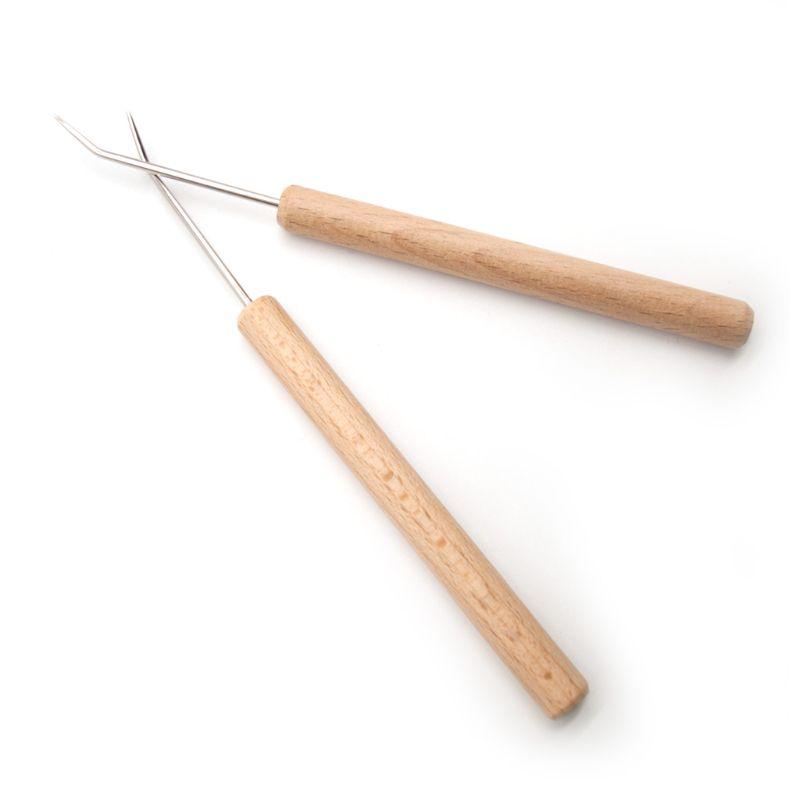 C9GA 2 Stück/Set Holz Strickwebrahmen Haken Webhandwerk Herstellung Hut Decken Schals Werkzeug Zubehör