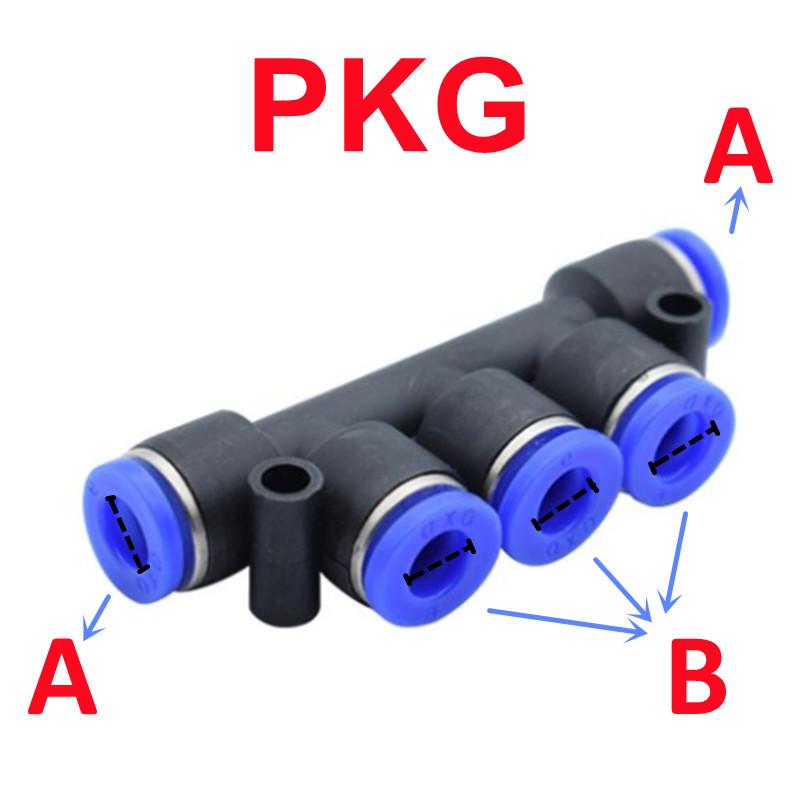 Pneumatic Fittings Pipe Connector Tube 4 5 14mm OD Hose Reducing 8 10 12mm PG PVG PEG PW PZAG Plastic Push In Air Quick Fitting