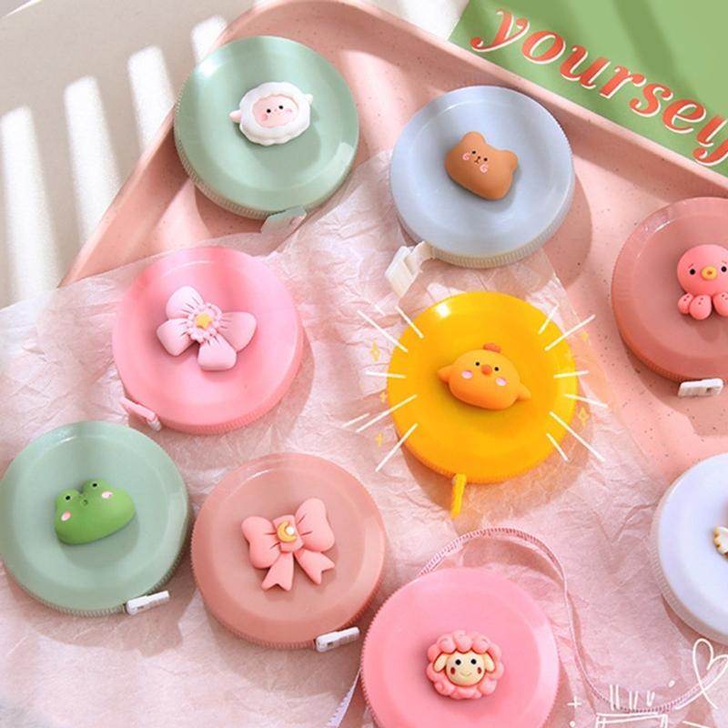 Children Retractable Cartoon Tape Measure 60-Inch 1.5Meter Mini Soft Cute Tape Measure for Tailor Sewing Craft Cloth
