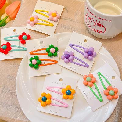 2 STÜCKE Neue Niedliche Prinzessin Glänzende Blumenmädchen Haarnadeln Kinder Reizender Kopfschmuck Haarspange Haarclips Haarspangen Haarschmuck