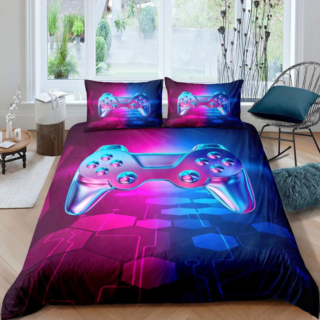 Ten Gamepad Soft Duvet Cover Modern Gamer Warm Comforter Cover Quen Video Game Beding Set Player Gaming Joystick Comfortable Quilt Cover