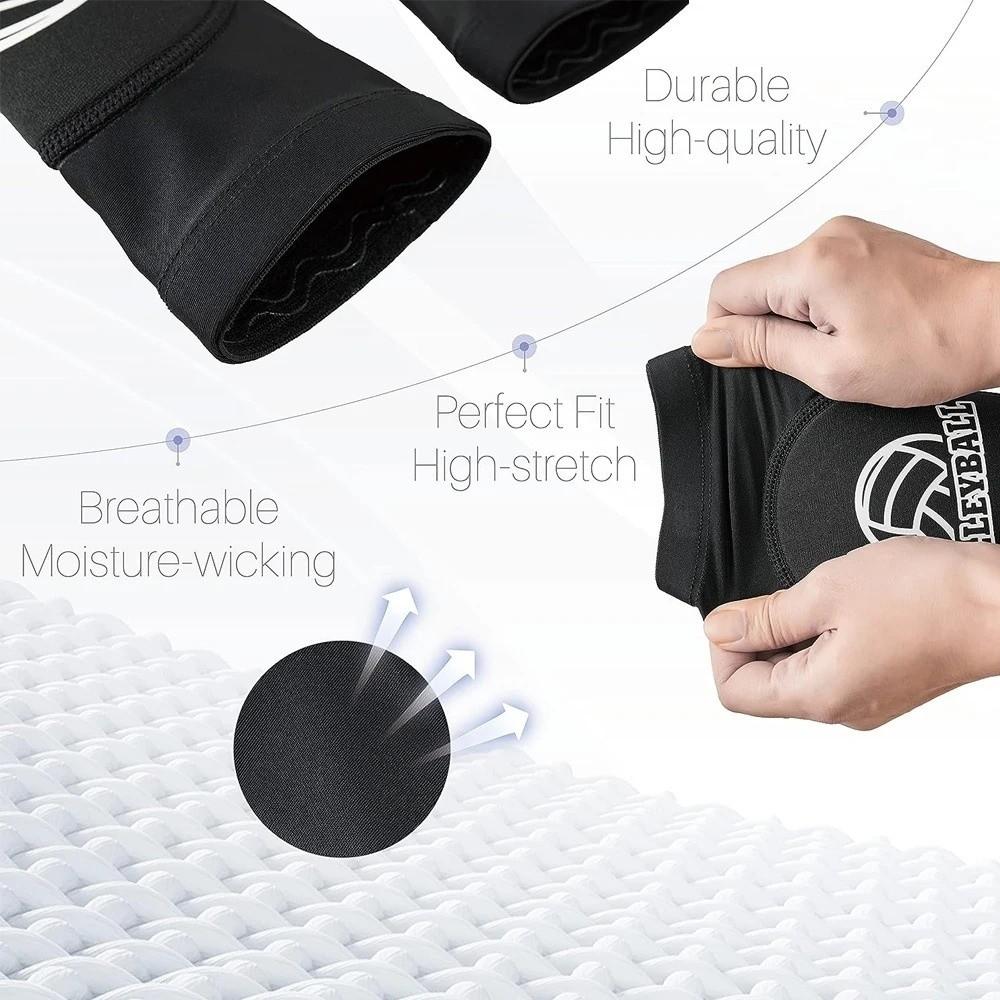 1Pair Breathable Volleyball Arm Sleeves Compression Forearm Sleeves Sports Arm Guard  Training
