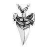 Real Silver Vintage Shark Tooth Necklace Pendant Man S925 Sterling Silver  Chain Pendant Jewelry Gift