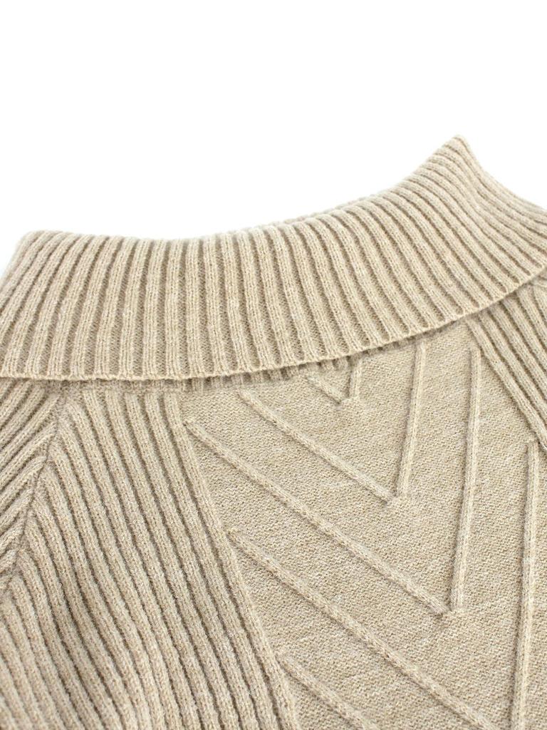 European and American Off-Shoulder Women's Long-Sleeved Knitted Sweater for Autumn and Winter