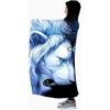 Lion Hooded Blanket Anti-Pilling Flannel Wearable Hooded Throw Blanket Super Soft Warm Hoodie Cape Wrap Blanket for Kids Adults