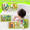 Felt Quiet Book Early Learning Activity Toy for Toddlers Interactive DIY Educational Soft for Fine Motor Skills Development