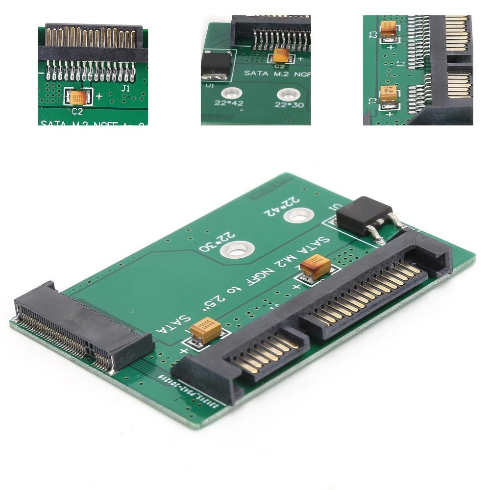 2.5 Inch M.2 NGFF SSD to 2.5in SATA3 Board SSD Converter Computer Hard Laptop Compatibility