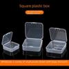 Square Transparent Plastic Storage Box for Nail Jewelry and Earrings