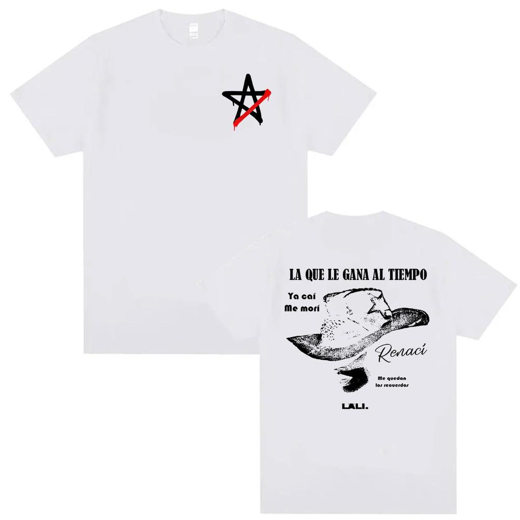 Singer Lali Esposito LA QUE LE GANA AL TIEMPO 2026 Tour Tshirts Unisex Women Summer Hip Hop Vintage T Shirt Cotton ONeck T Shirts